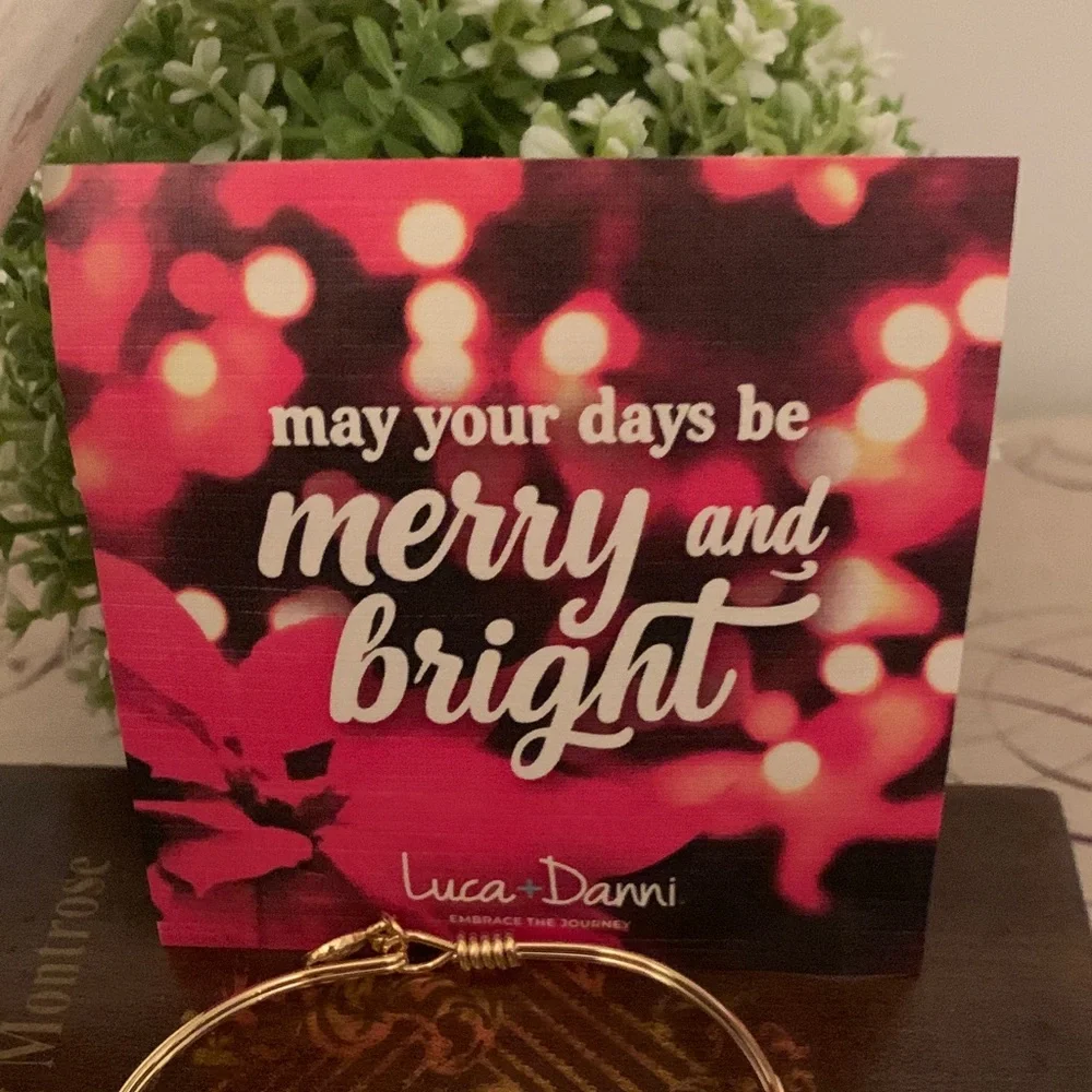 Luca + Danni Gold Bracelet with Poinsettia Flower